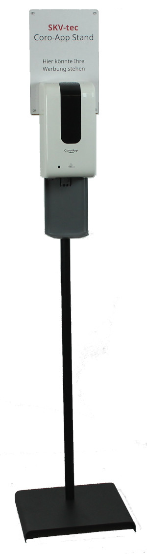 Seifenspender Coro-App Gel/Soap mit Ständer und Acrylglasdisplay